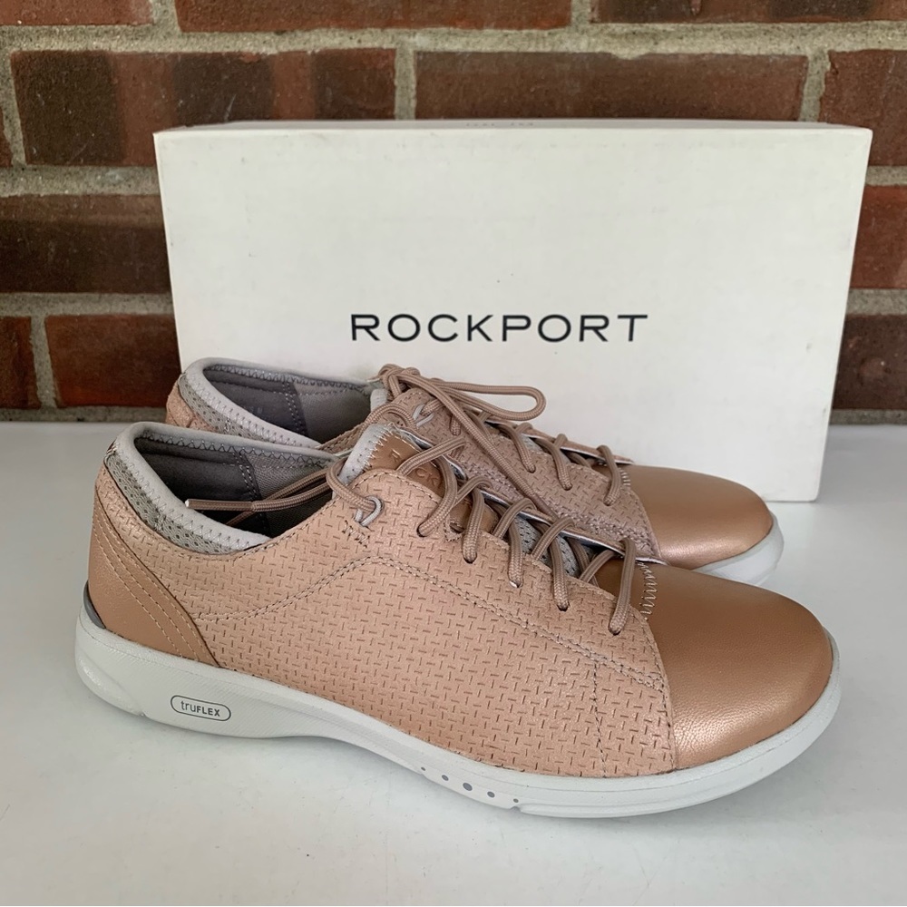 Rockport Womens Truflex Lace to Toe Pink Casual and Fashion Sneakers US 6.5 M